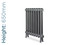 PA-ELIZ-650-TH - Paladin Elizabethan 2 Column Cast Iron Radiator H650mm X W1245mm PA-ELIZ-650-TH - Paladin Elizabethan 2 Column Cast Iron Radiator H650mm X W1245mm